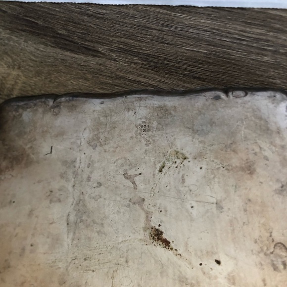 Vtg Silver Tray with Scalloped Edge - Picture 7 of 13